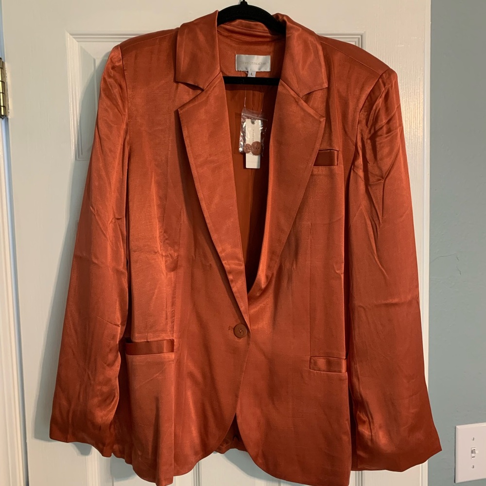 Anthropologie / coreylynncalter satin blazer